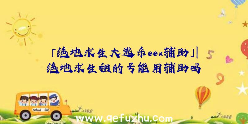 「绝地求生大逃杀eex辅助」|绝地求生租的号能用辅助吗